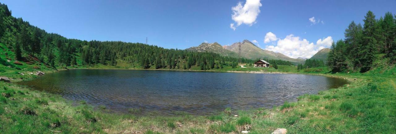 Rifugio Al Lago Del Mortirolo In Inverno Raggiungibile Solo A Piedi Monno Eksteriør bilde